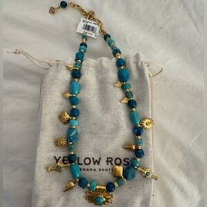 Yellow Rose by Kendra Scott Shera Vintage Gold Beaded Charm Necklace